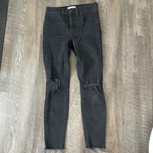 Madewell 9” High Rise Skinny Black Size 27